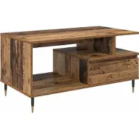 Syfax Table basse Bois ancien 90 x 49 x 45 cm Bois d'ingénierie