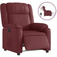 Syfax Fauteuil relax électrique vin rouge similicuir