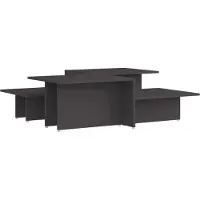 Syfax Tables basses 2 pcs Gris 111,5x50x33 cm Bois d'ingénierie