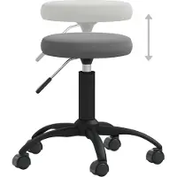 Syfax Chaise pivotante de bureau Gris foncé Velours