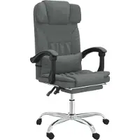 Syfax Fauteuil de massage inclinable de bureau Gris foncé Tissu