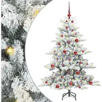 Syfax Sapin de Noël Artificiel à Branches Articulées Blanc 150 cm