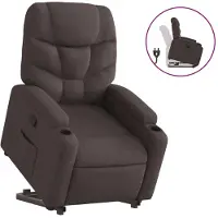 Syfax Fauteuil inclinable marron foncé tissu