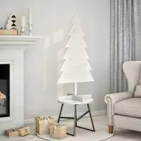 Prolenta Maison Exclusive - Sapin de Noël à décorer Blanc 120 cm Bois massif Pin