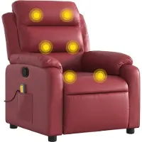 Sonstiges Fauteuil de massage inclinable Rouge bordeaux Similicuir