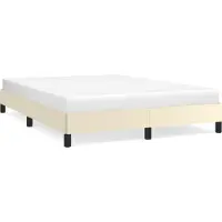 Syfax Cadre de lit sans matelas crème 140x200 cm similicuir