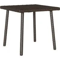 Syfax Table basse de jardin rectangulaire marron 40x40x37 cm rotin