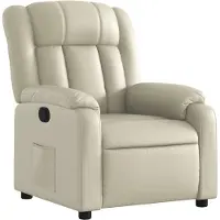 Syfax Fauteuil inclinable Crème Similicuir