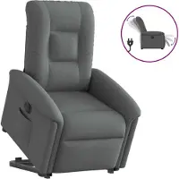 Syfax Fauteuil inclinable électrique gris foncé tissu