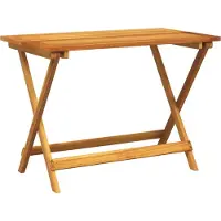 Syfax Table pliable de jardin 90x52,5x65 cm bois d'acacia solide
