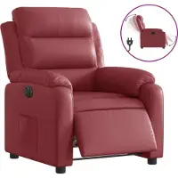 Syfax Fauteuil inclinable électrique Rouge bordeaux Similicuir