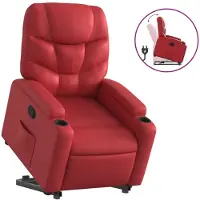 Syfax Fauteuil inclinable Rouge Similicuir