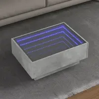 vidaXL Best Möbel LED Table basse gris béton 70x50x30 cm Bois composite - Tables basses CL8213093 1parcel