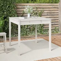 Prolenta Maison Exclusive - Table de jardin blanche 82,5x82,5x76 cm Bois massif de pin