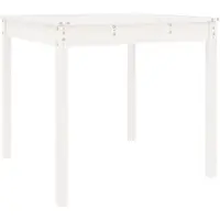 Syfax Table de jardin blanc 82,5x82,5x76 cm bois massif de pin