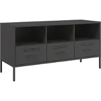 Syfax Meuble TV noir 100,5x39x50,5 cm acier