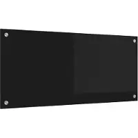 Syfax Crédence de cuisine Noir 90 x 40 cm verre trempé