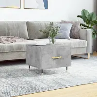 Prolenta Maison Exclusive - Table basse gris béton 50x50x40 cm Matériau dérivé du bois