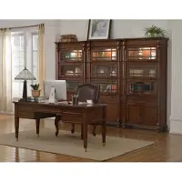 AEA Schreibtisch Chef Büro Klassisches Zimmer Schrank Tische Sessel Holz Möbel 2tlg