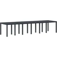 Syfax Table de Jardin Anthracite 350 x 100 x 74 cm polyrotin