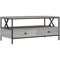 Syfax Table basse sonoma gris 100x51x45 cm bois d'ingénierie