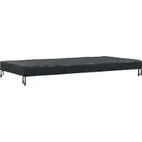 Syfax Housse de Table Uni Noir 202 x 92 x 15 cm tissu