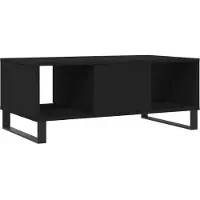 Syfax Table basse Noir 90x50x36,5 cm Bois d'ingénierie
