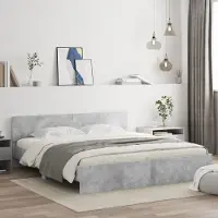 Prolenta Maison Exclusive - Cadre de lit sans matelas gris béton 160x200 cm