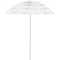 Prolenta Maison Exclusive - Parasol de plage Hawaii blanc 180 cm