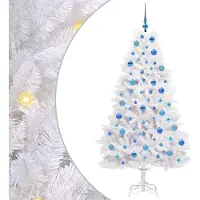 Syfax Sapin de Noël Artificiel à Branches Articulées Blanc 180 cm