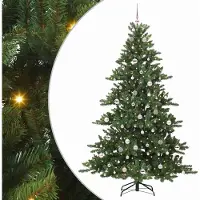 Syfax Sapin de Noël Artificiel à Branches Articulées Vert 210 cm