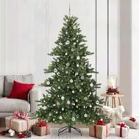 Prolenta Arbre de Noël artificiel pliable, vert, 210 cm, en PVC et en acier
