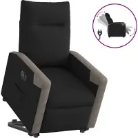 Syfax Fauteuil inclinable électrique noir tissu