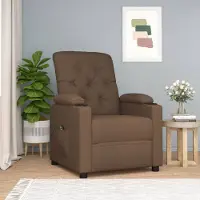 Prolenta Maison Exclusive - Fauteuil relax électrique marron tissu