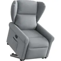 Syfax Fauteuil inclinable Gris clair Tissu