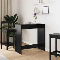 Prolenta Maison Exclusive - Bar haut (table de bar) : 102 x 50 x 103,5 cm, matériau composite, finition noire imitation chêne