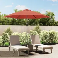 Prolenta Maison Exclusive - Tissu de remplacement de parasol d'extérieur Terre cuite 300 cm
