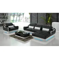 Xl Moebel Gmbh Ledersofa Couch Wohnlandschaft Ecksofa + Sessel Garnitur Modern Sofa USB 8025E