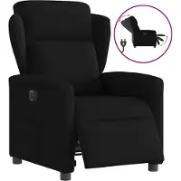 Syfax Fauteuil inclinable électrique Noir Tissu