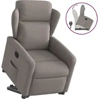 Syfax Fauteuil inclinable taupe tissu