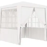 Syfax Tente de réception avec parois latérales 2,5x2,5m Blanc 90 g/m²