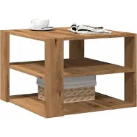 Prolenta Maison Exclusive - Table basse en chêne artisanal 58x58x40 cm Matériau dérivé du bois