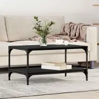 Prolenta Maison Exclusive - Table basse aspect chêne noir 82 x 50 x 40 cm, aggloméré