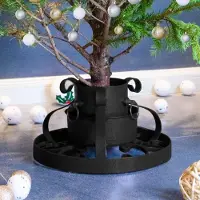 Prolenta Maison Exclusive - Support pour sapin de Noël noir 29 x 29 x 15,5 cm