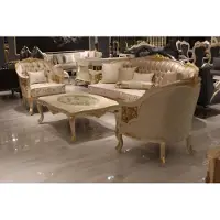 AEA Salon de luxe Ensemble de canapés modernes 2x canapés 2x fauteuils table basse