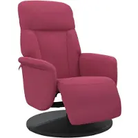Syfax Fauteuil inclinable avec repose-pied rouge bordeaux velours