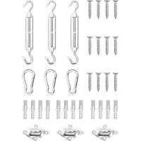Prolenta Maison Exclusive - Jeu d'accessoires de voile d'ombrage 9 pcs Acier inoxydable