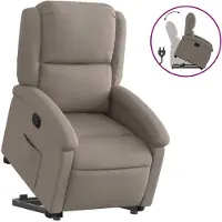 Syfax Fauteuil inclinable taupe tissu