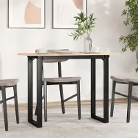 Prolenta Maison Exclusive - Table à manger cadre en O 100x50x75 cm bois de pin massif acier
