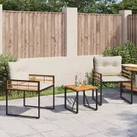 Prolenta Maison Exclusive - Ensemble de mobilier de jardin, 3 pièces, couleur crème